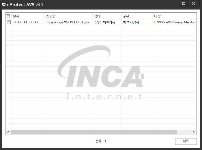 [그림 12] nProtect Anti-Virus/Spyware V4.0 진단 및 치료 화면