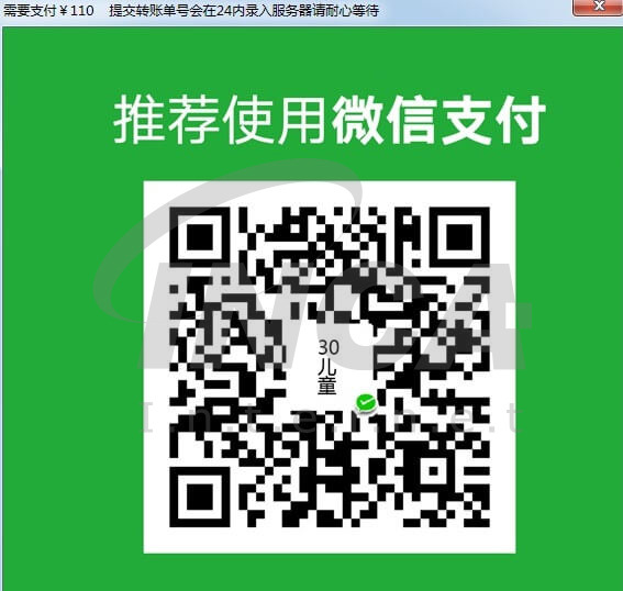 [그림 2] WeChat Pay 지불 화면